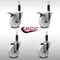 Service Caster 4'' SS Nylon Swivel 1'' Expanding Stem Caster Set 2 Total Lock Brakes, 4PK SCC-SSEXTTL20S414-NYS-2-S-2-1 - alternate 4